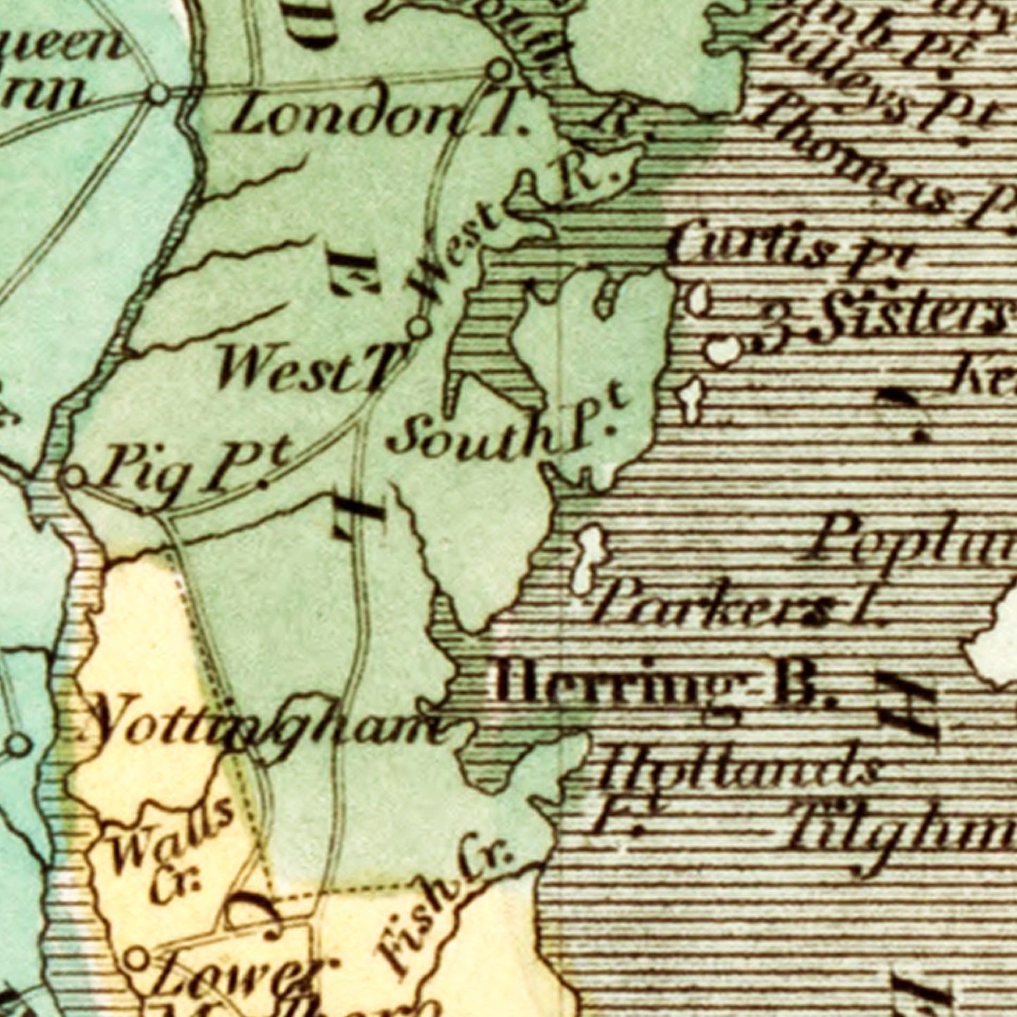 Vintage Map of Delaware, 1835