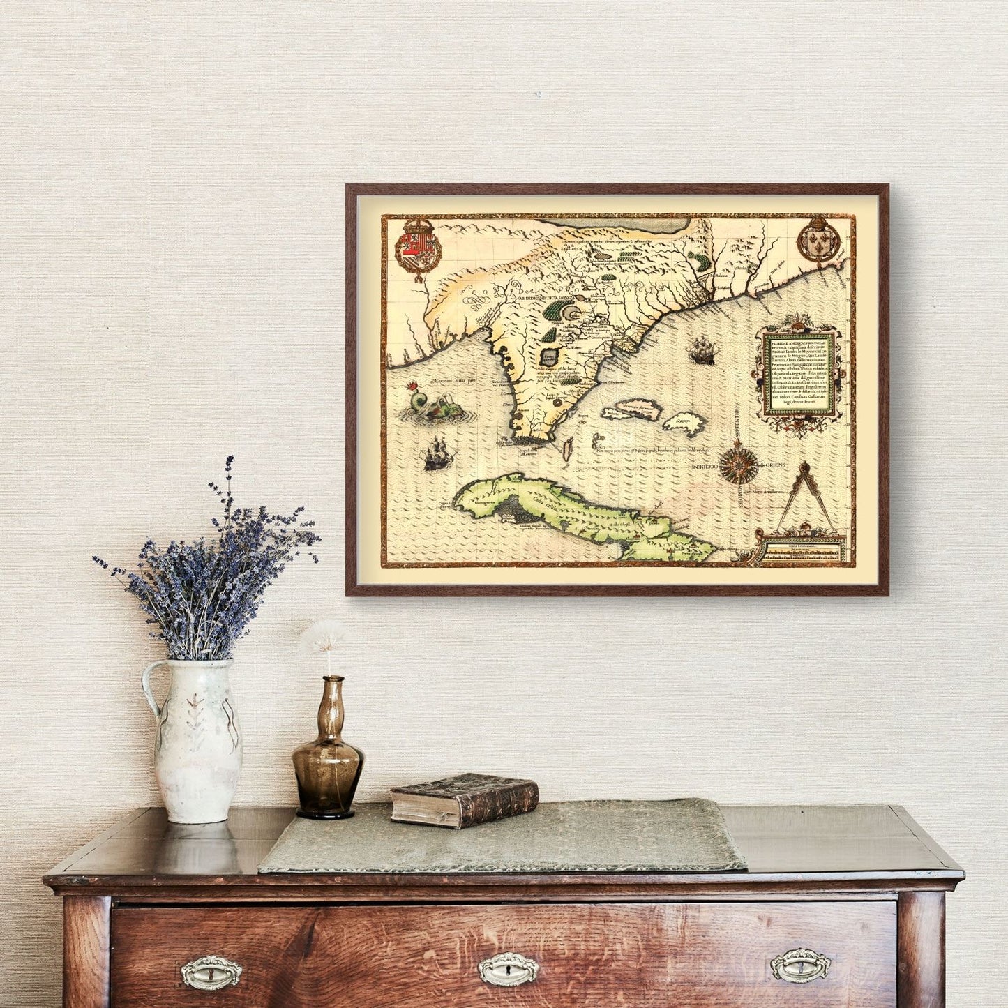 Vintage Map of Florida 1591