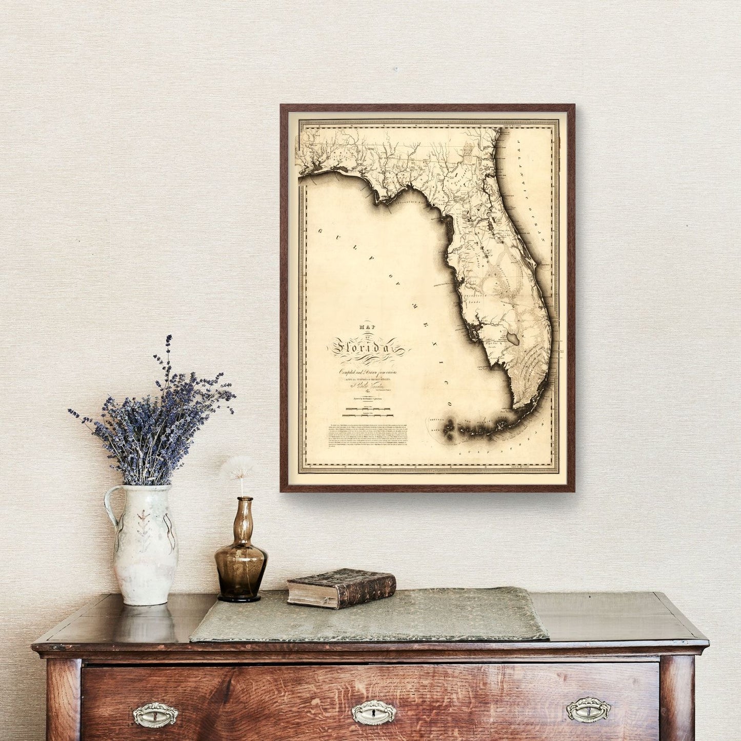 Vintage Map of Florida 1823