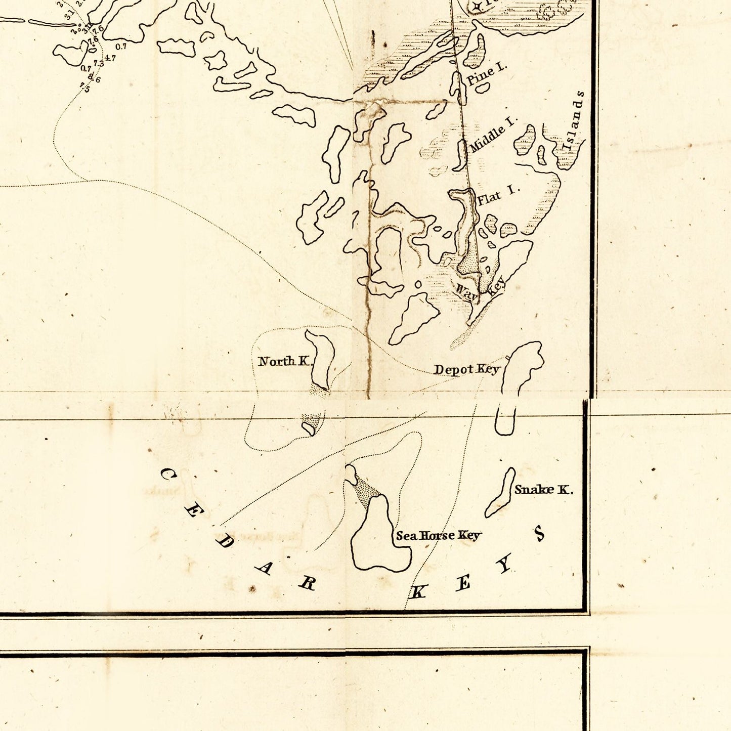 Vintage Map of Florida 1846
