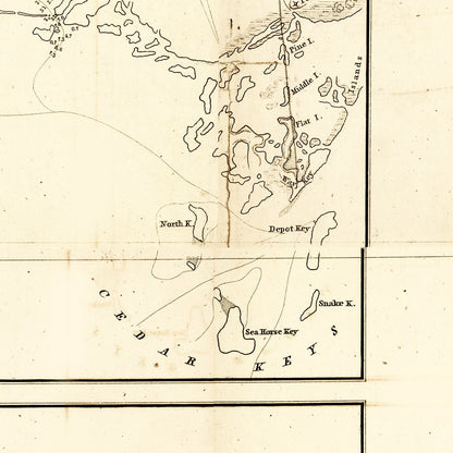 Vintage Map of Florida 1846