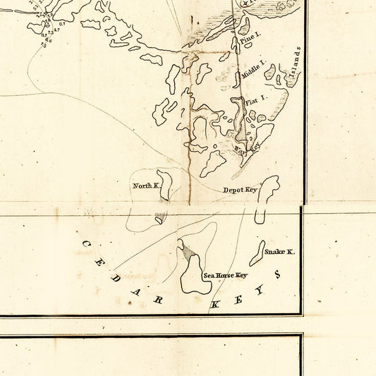 Vintage Map of Florida 1846