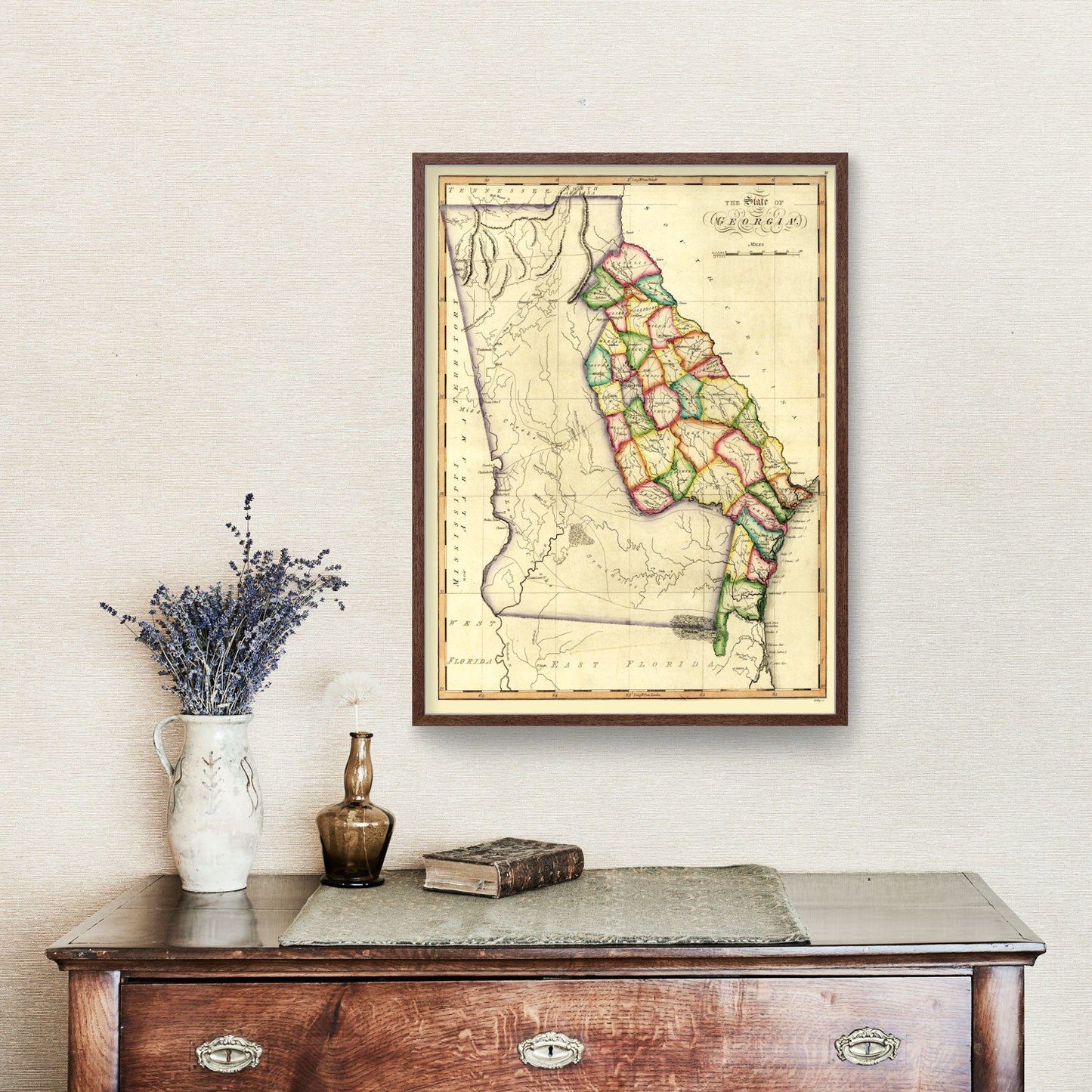 Vintage Map of Georgia, 1810