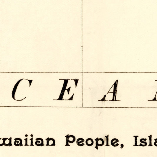 Vintage Map of Hawaii, 1893
