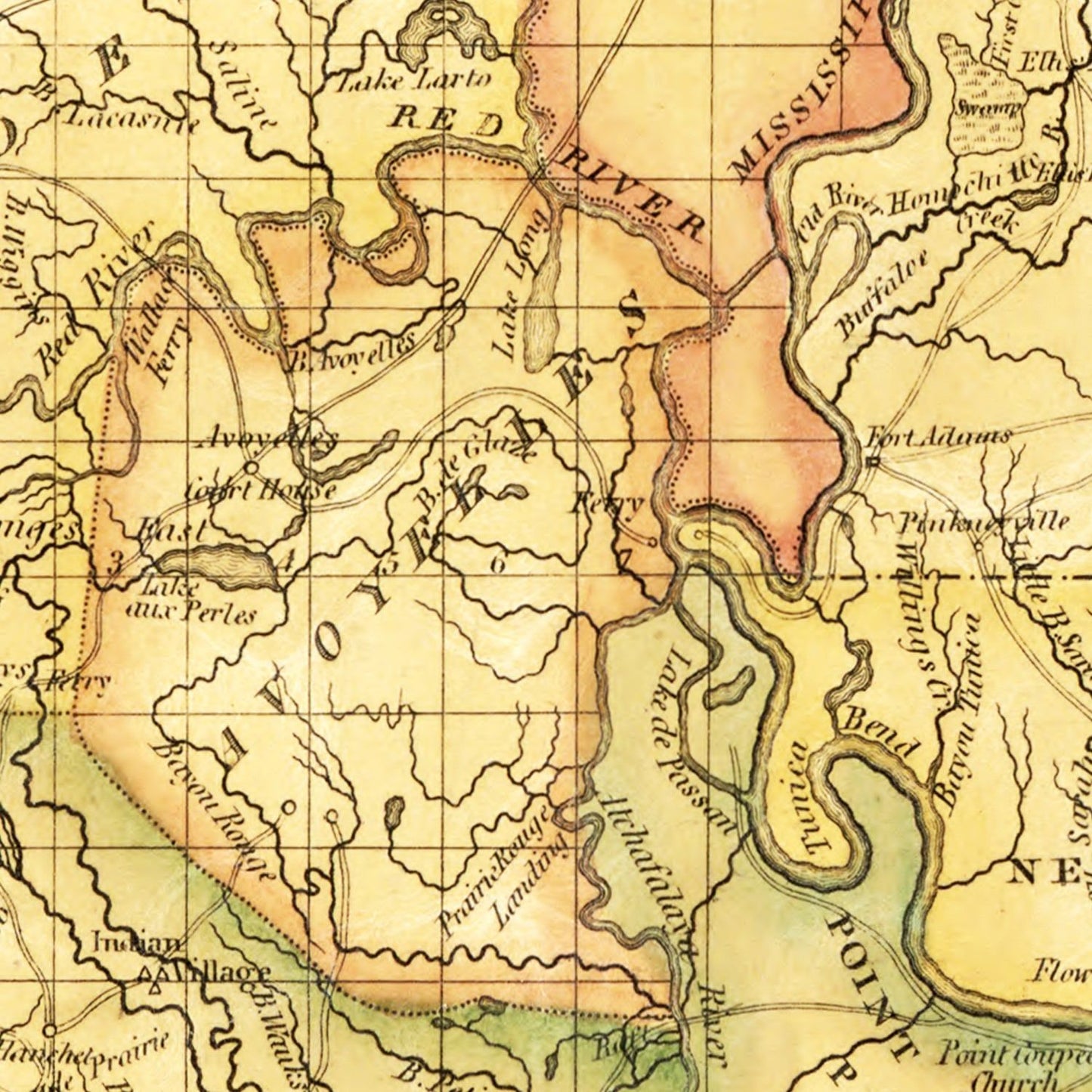 Vintage Map of Louisiana, 1820
