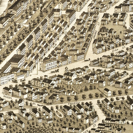 Vintage Map of Great Falls, New Hampshire, 1877