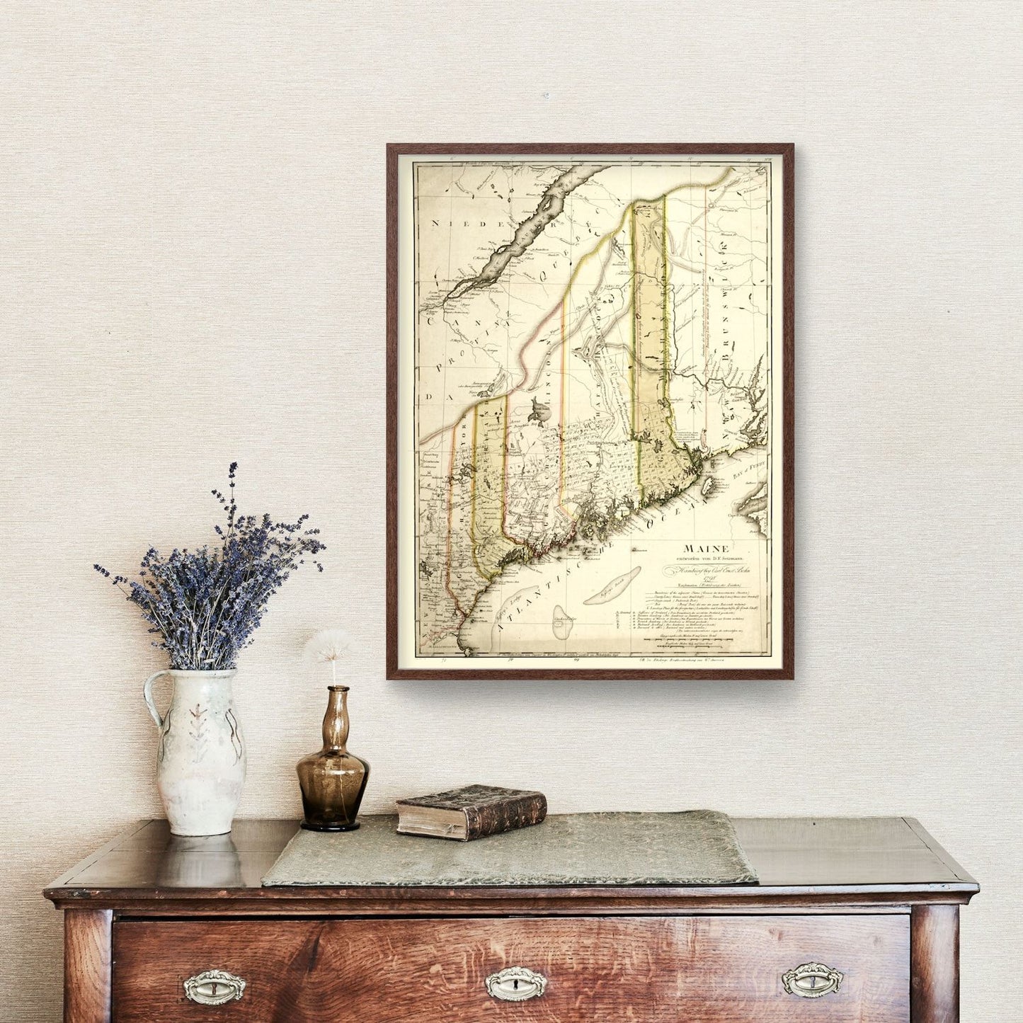 Vintage Map of Maine, 1798