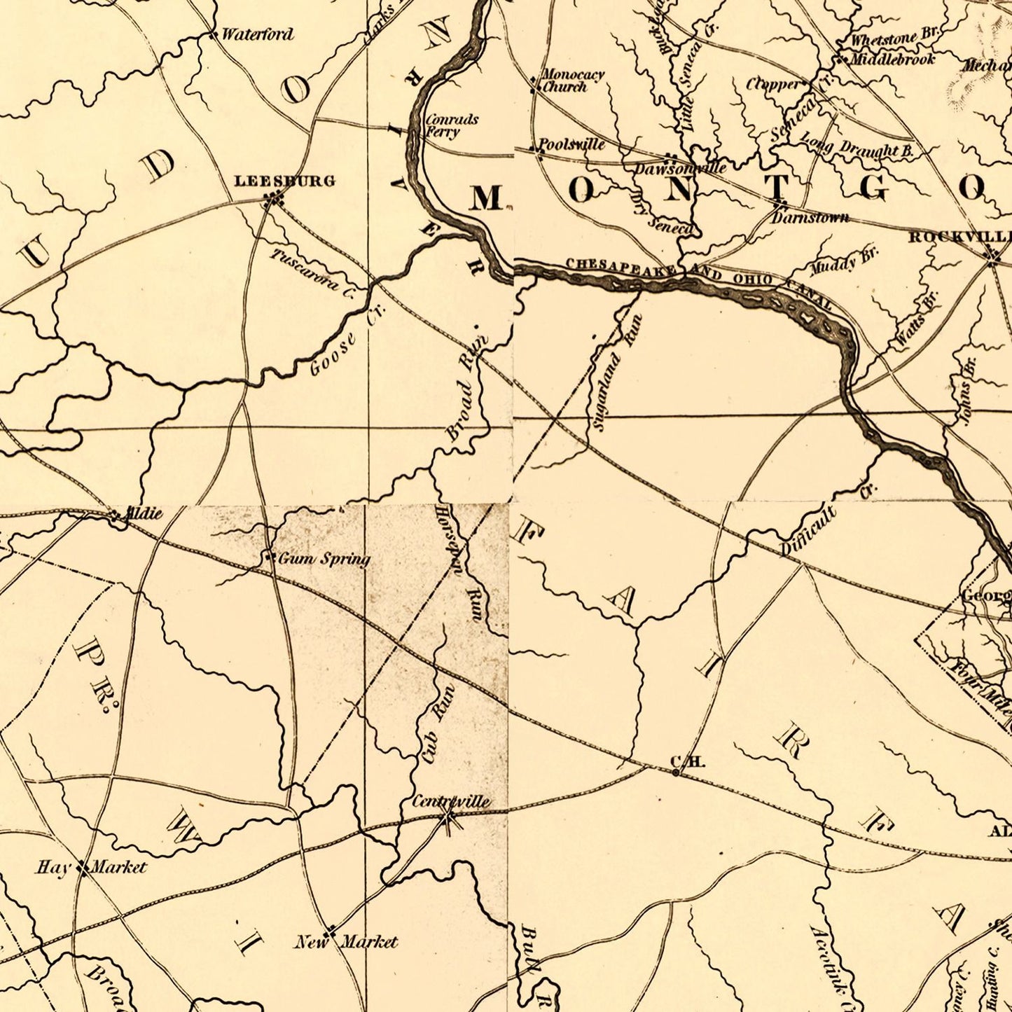 Vintage Map of Maryland, 1841