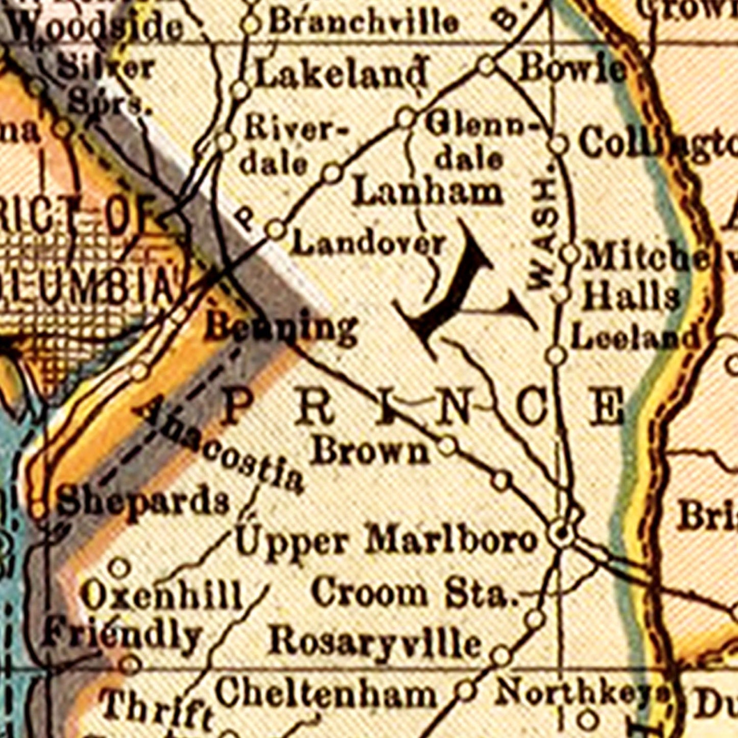 Vintage Map of Delaware, 1904