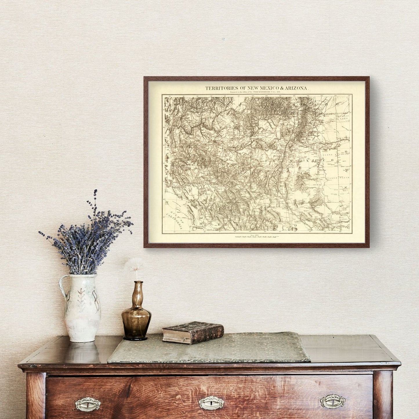 Vintage Map of New Mexico, 1879