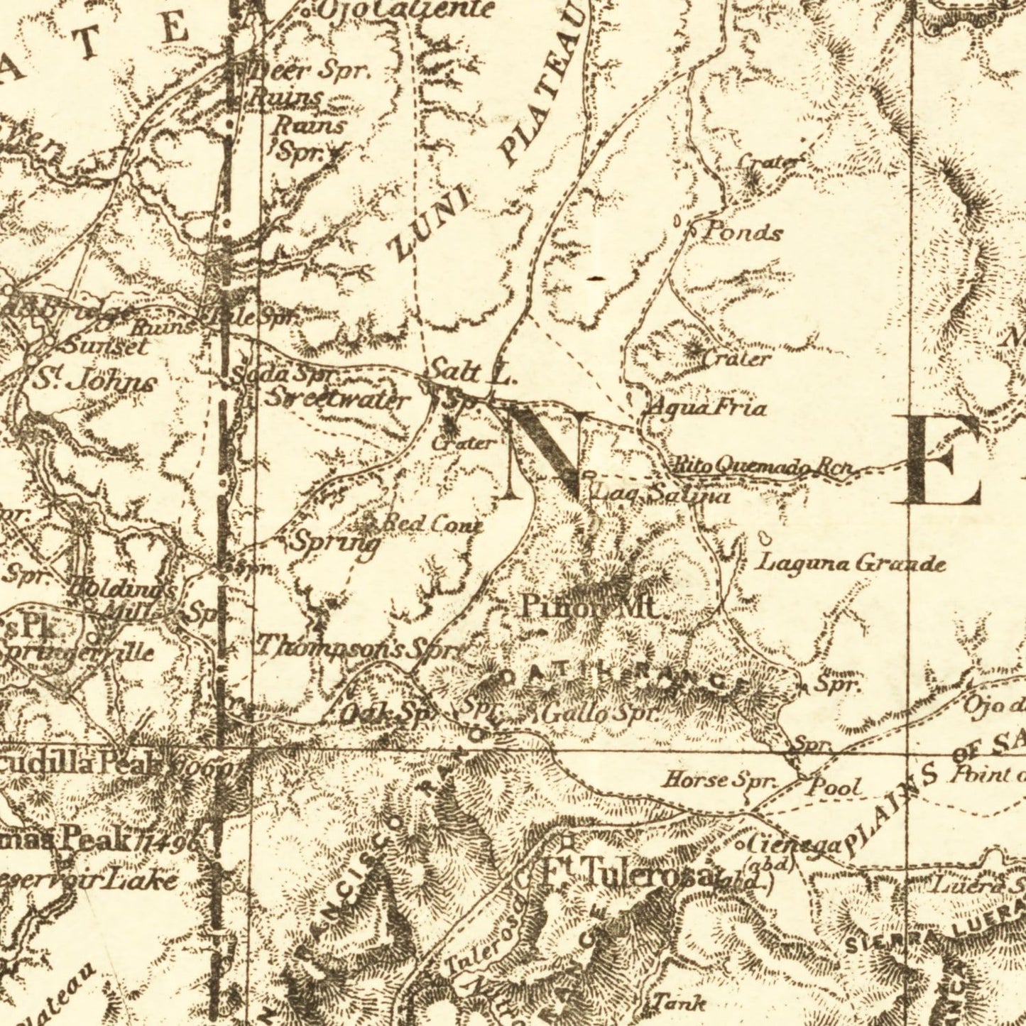 Vintage Map of New Mexico, 1879