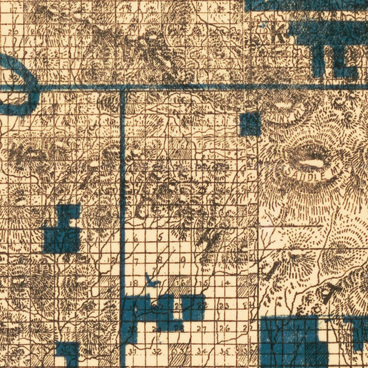 Vintage Map of Oklahoma, 1890