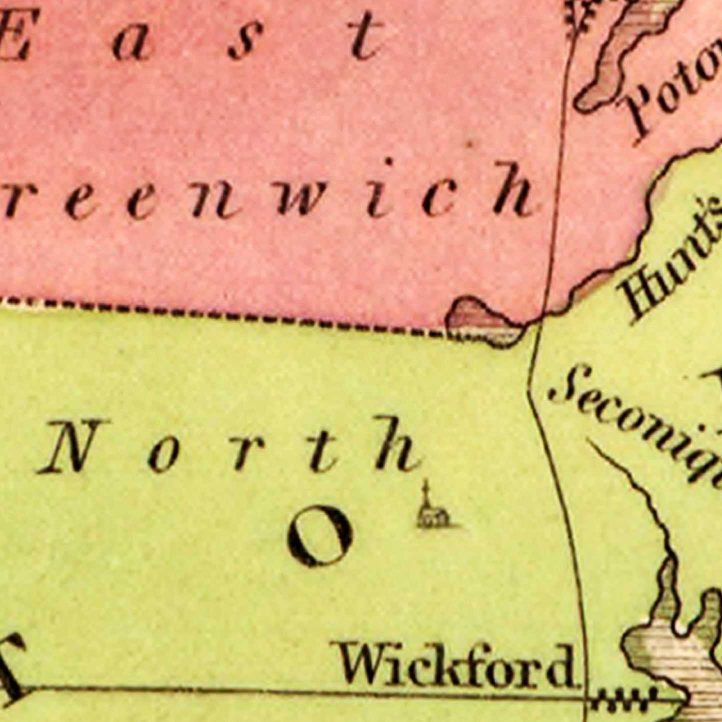 Vintage Map of Rhode Island, 1829