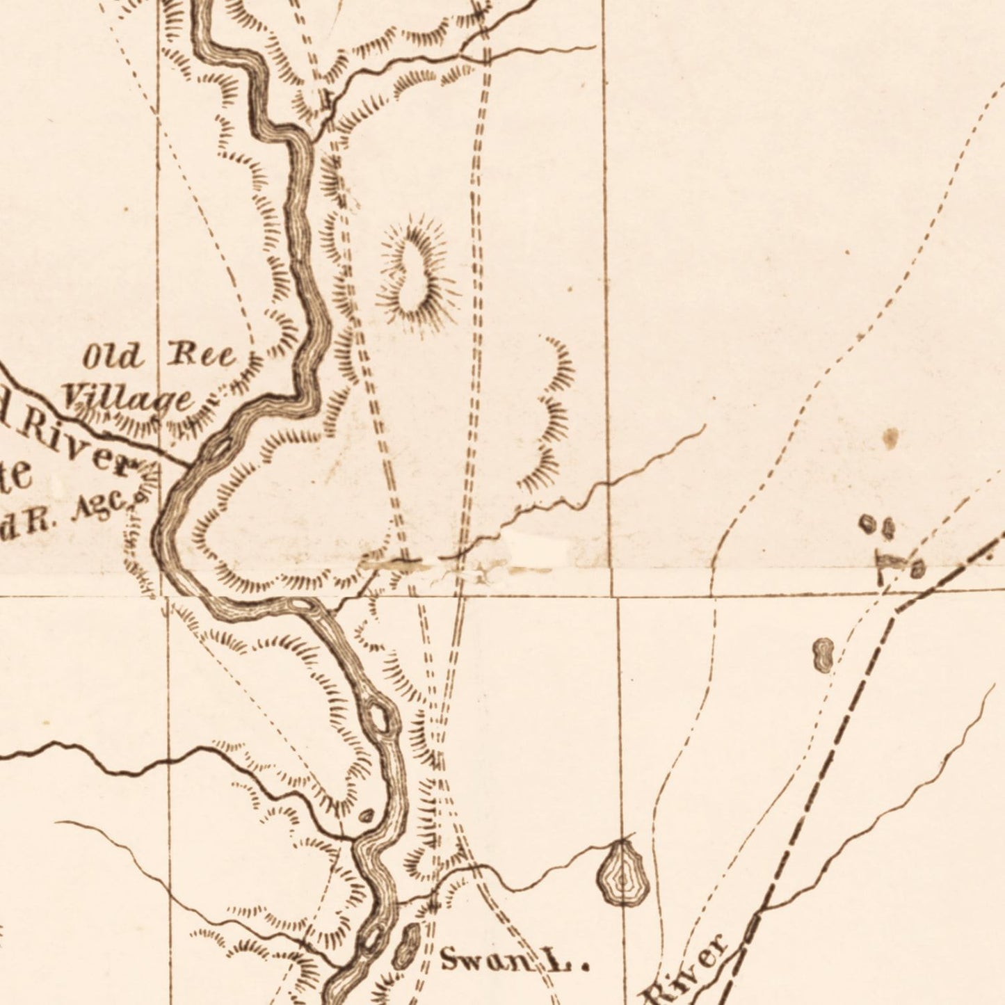 Vintage Map of South Dakota, 1872