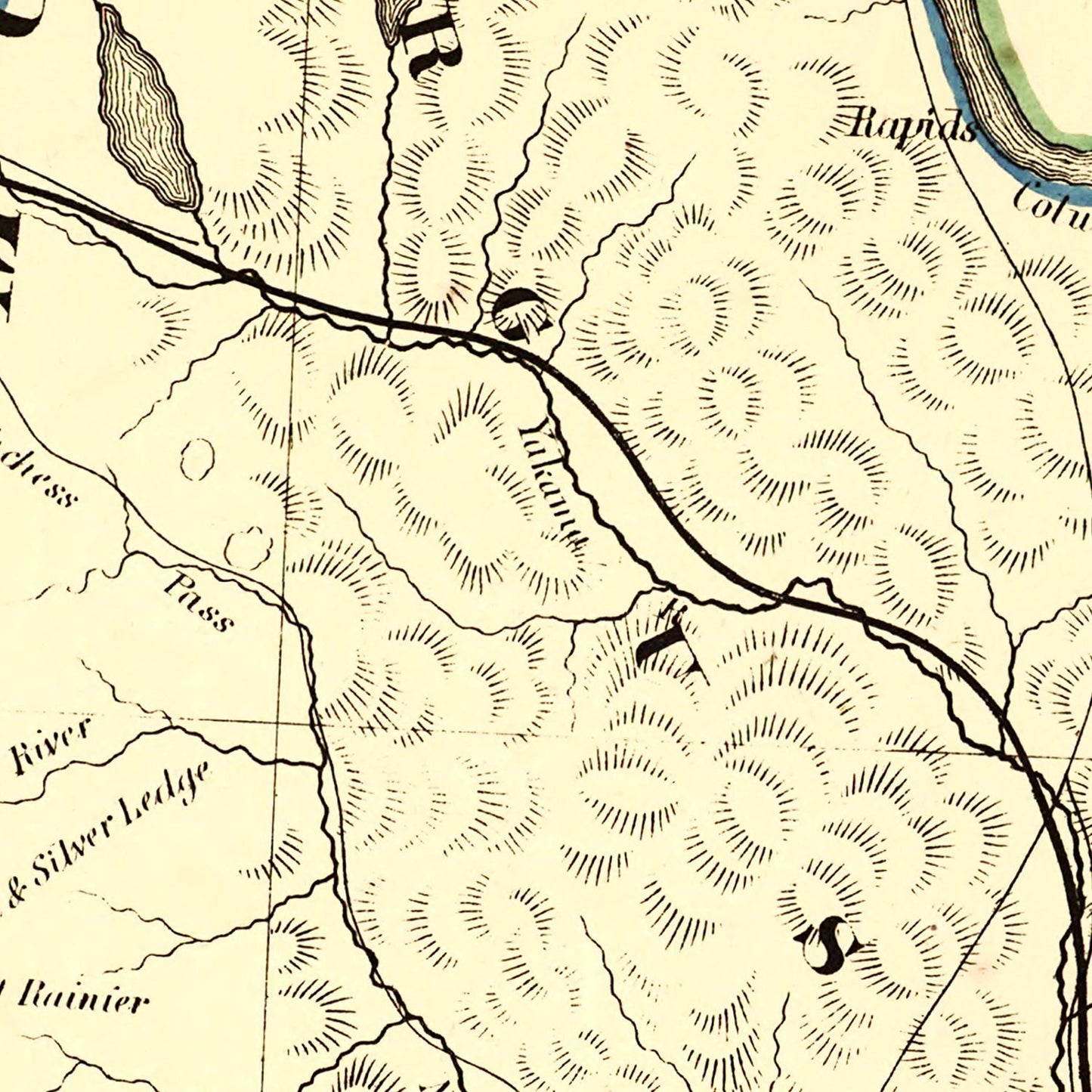 Vintage Map of Washington Territory, 1866