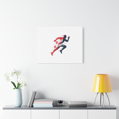Stay Strong Runner Gym Canvas Wall Art