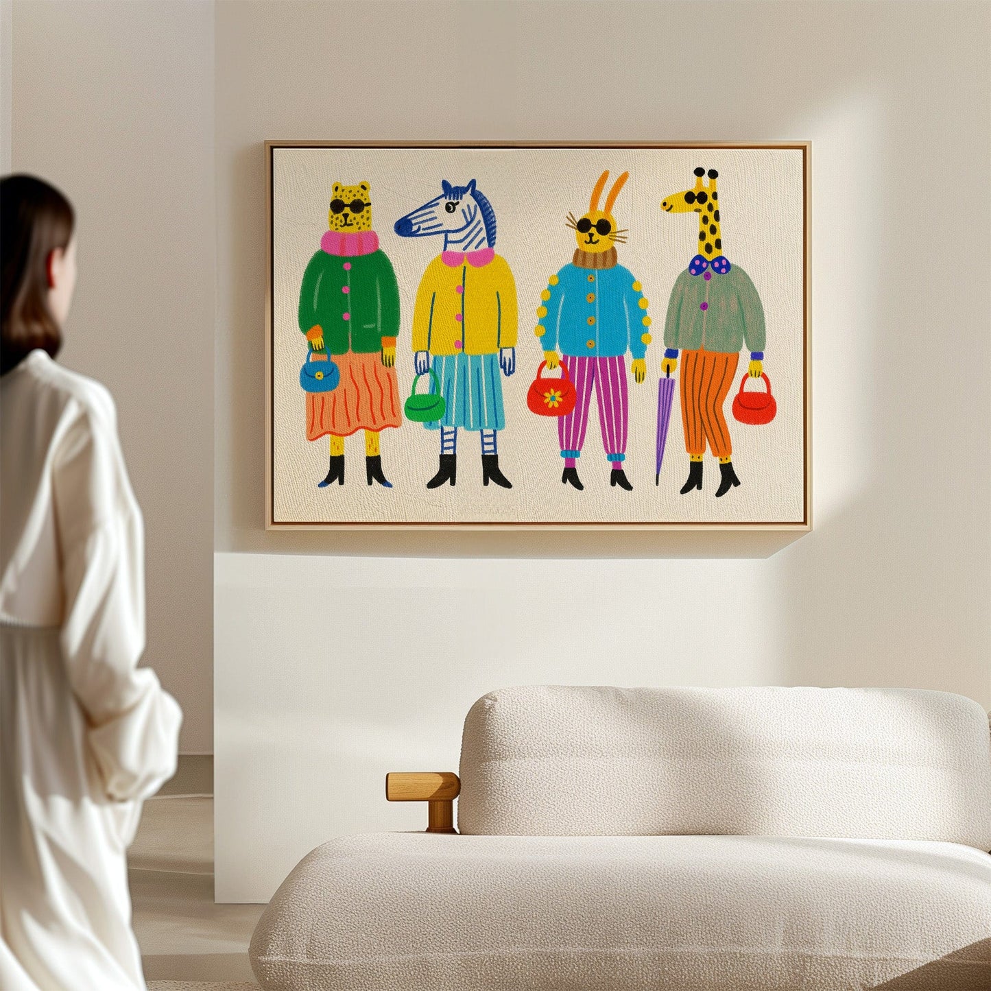 Fashion Herd Stylish Animal Friends Wall Art Print