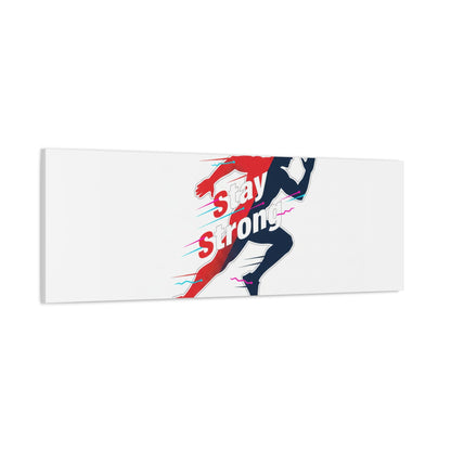 Stay Strong Runner Gym Canvas Wall Art