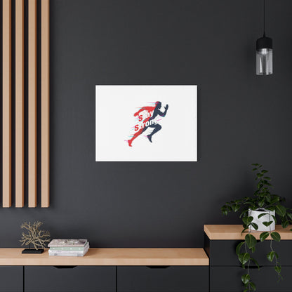 Stay Strong Runner Gym Canvas Wall Art