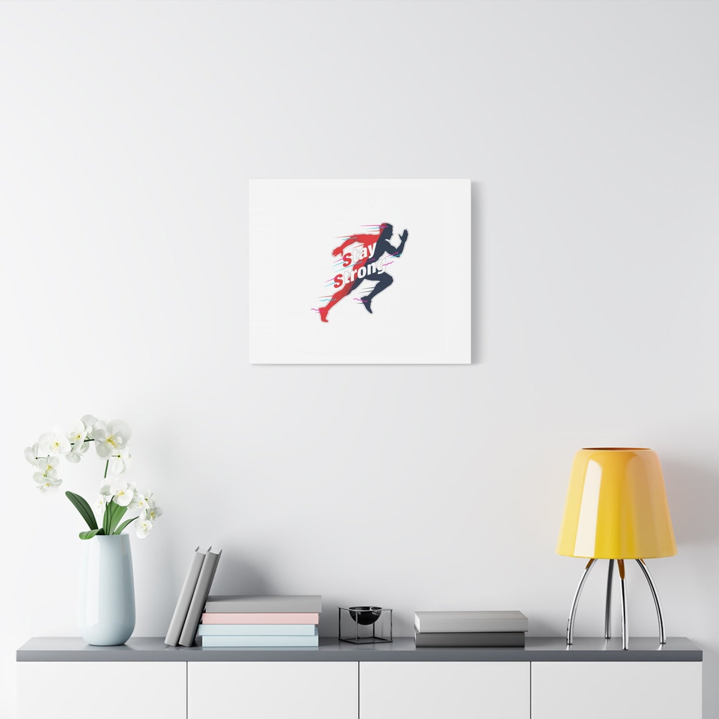 Stay Strong Runner Canvas | Fitness Motivation, Gym Wall Art