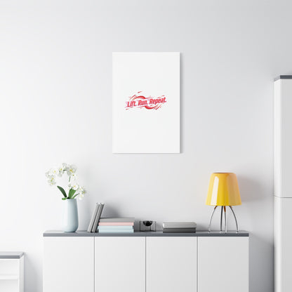 Lift Run Repeat Gym Motivation Canvas Wall Art