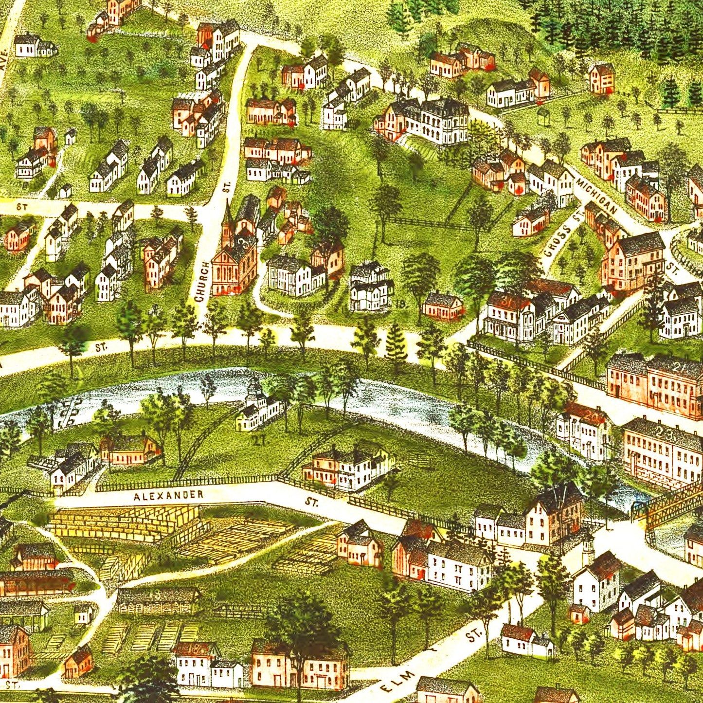 Vintage Map of Winchester, New Hampshire 1887