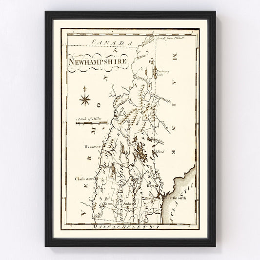 Vintage map of New Hampshire, 1795