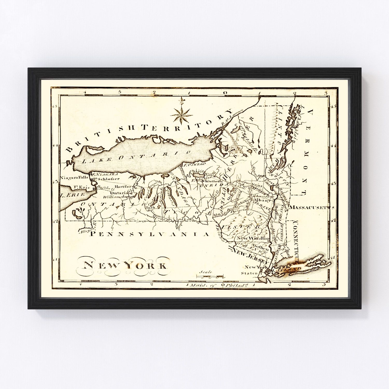 Vintage map of New York, 1795