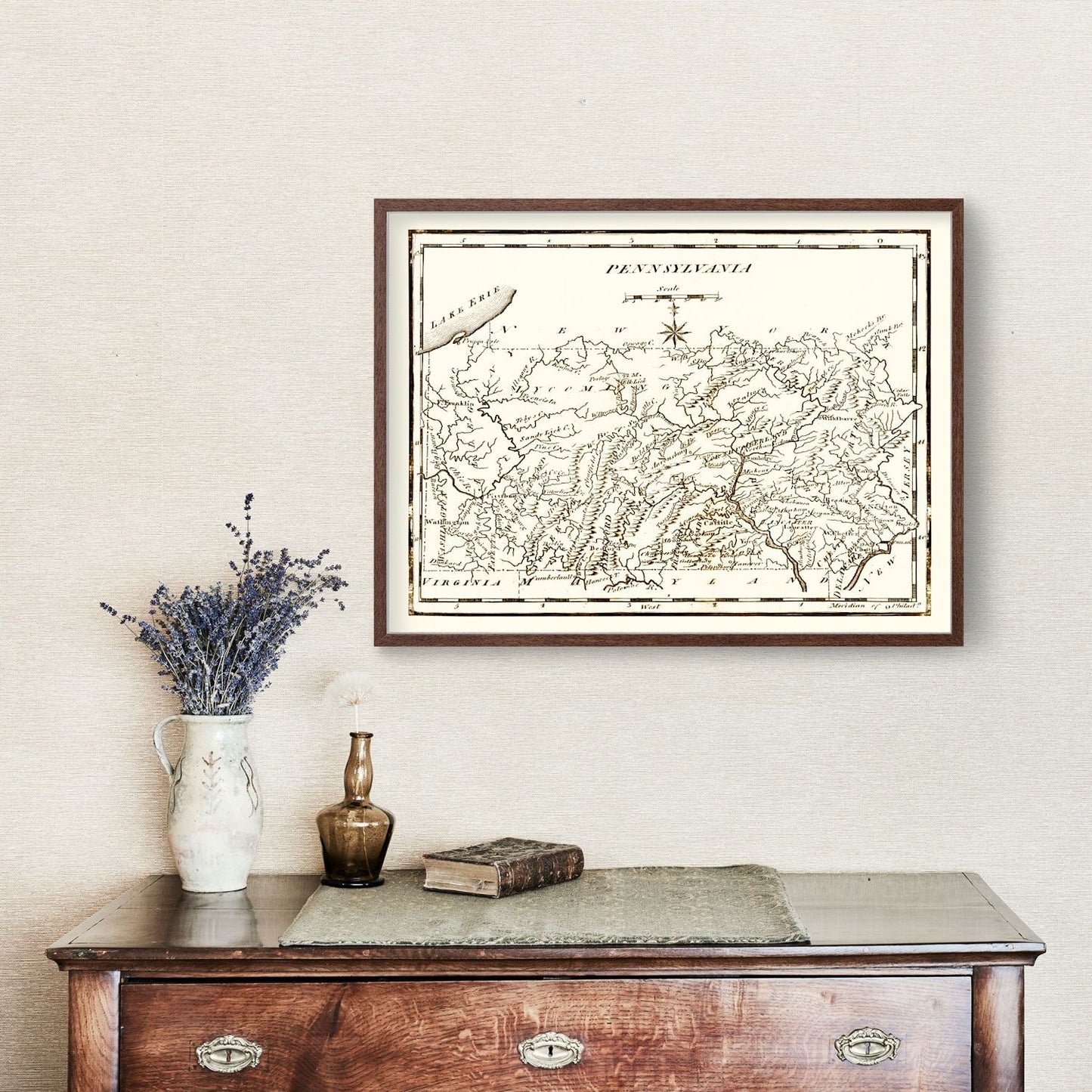 Vintage Map of Pennsylvania, 1795, No. 2