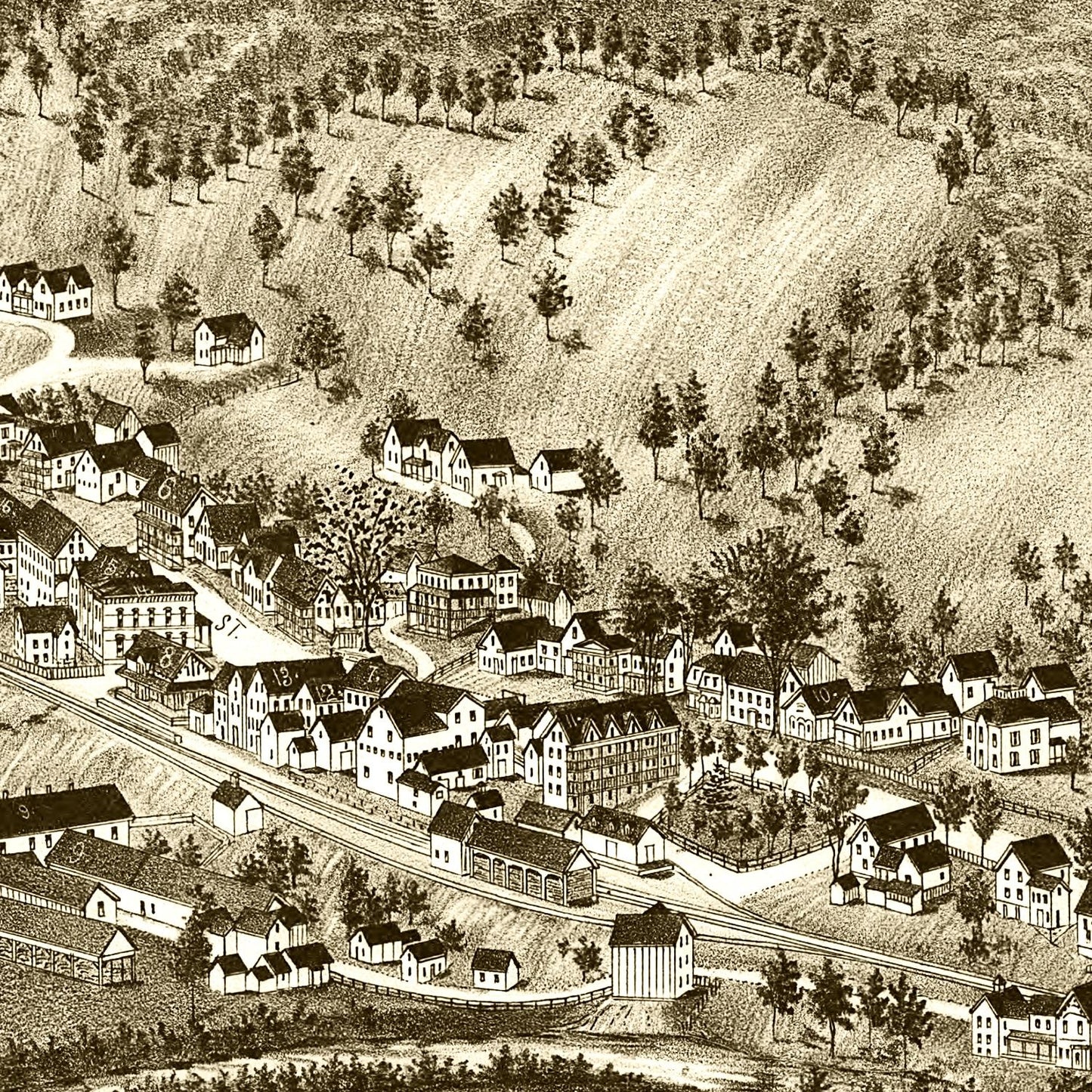 Vintage Map of Bethel, Vermont, 1886