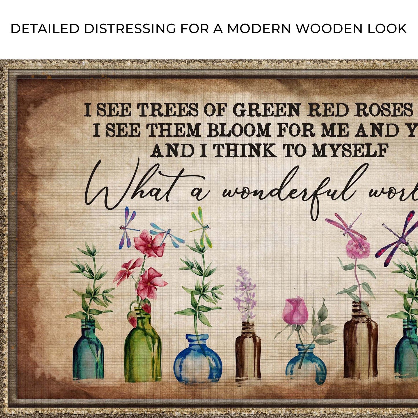 What A Wonderful World Canvas Sign X