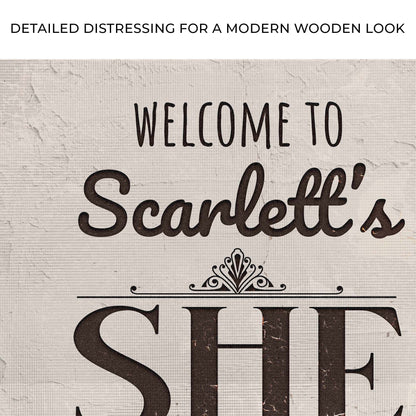 She Shed Decorative Canvas Sign