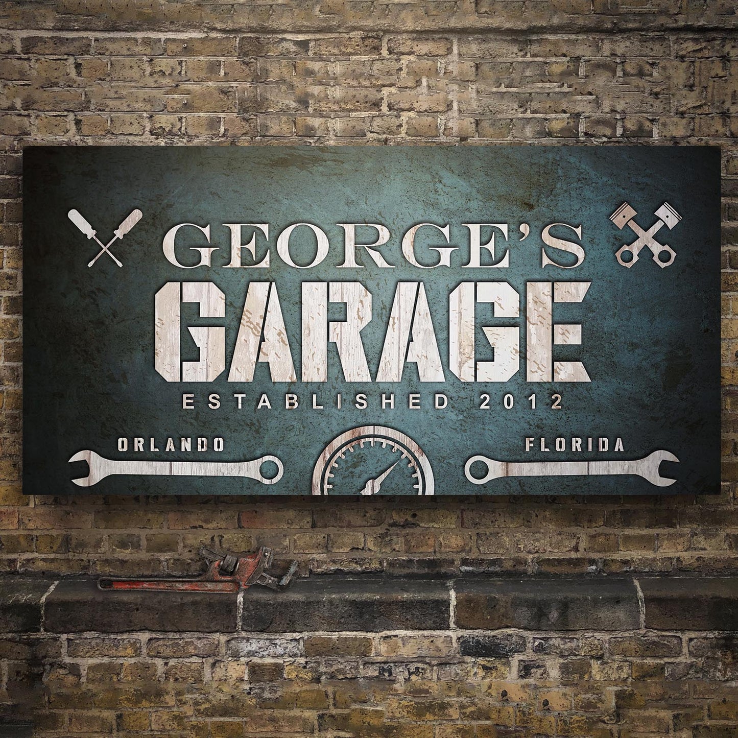 Man Cave Garage Canvas Wall Art Sign