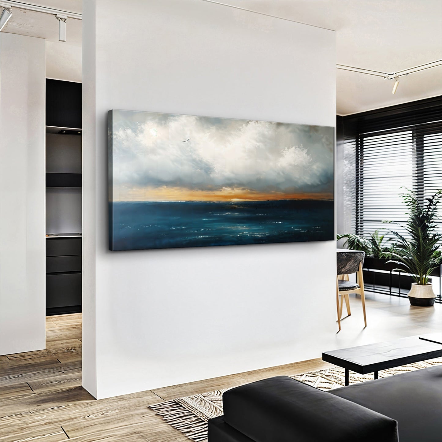 Waterscape Abstract Canvas Wall Art III
