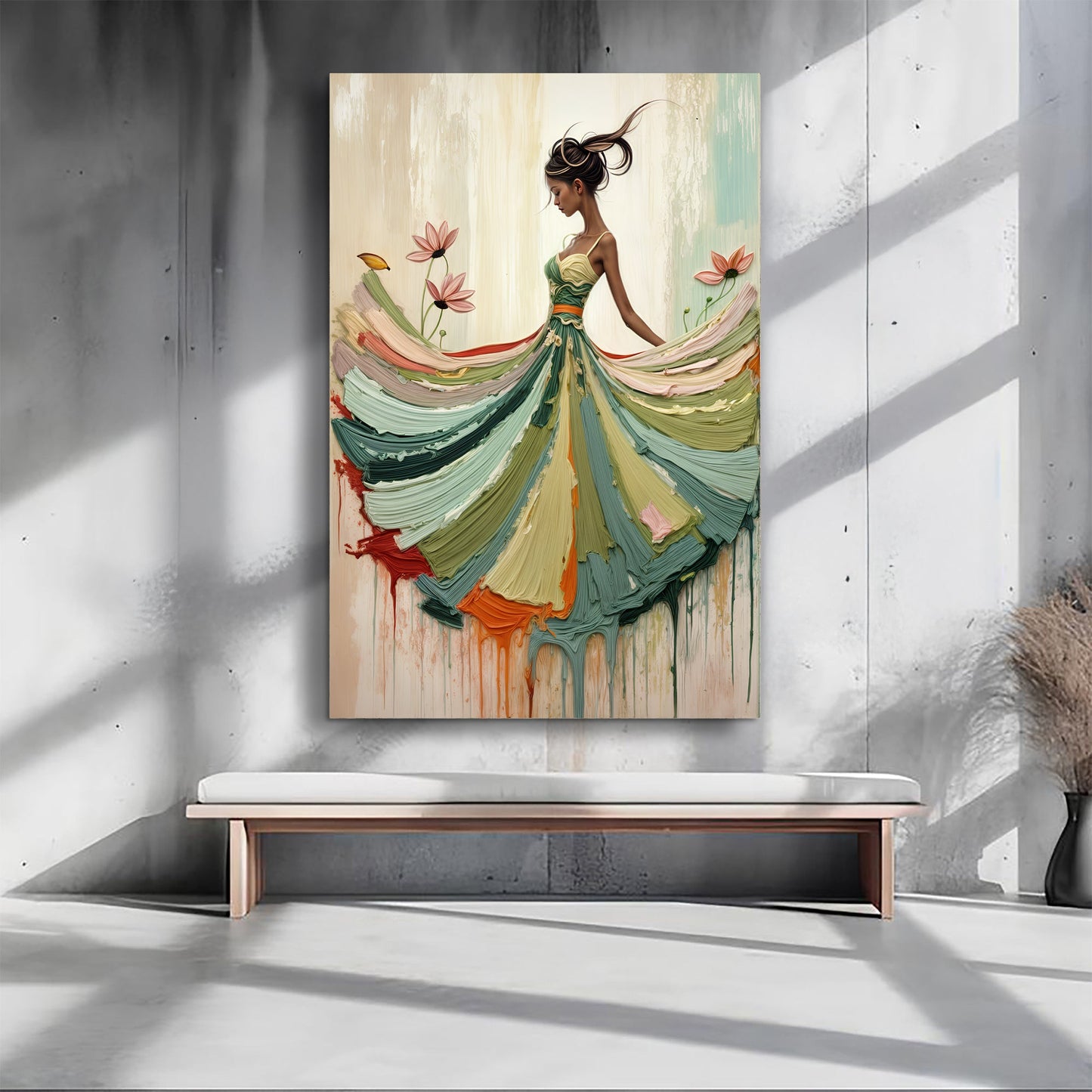 Blooming Modern Abstract Canvas Wall Art
