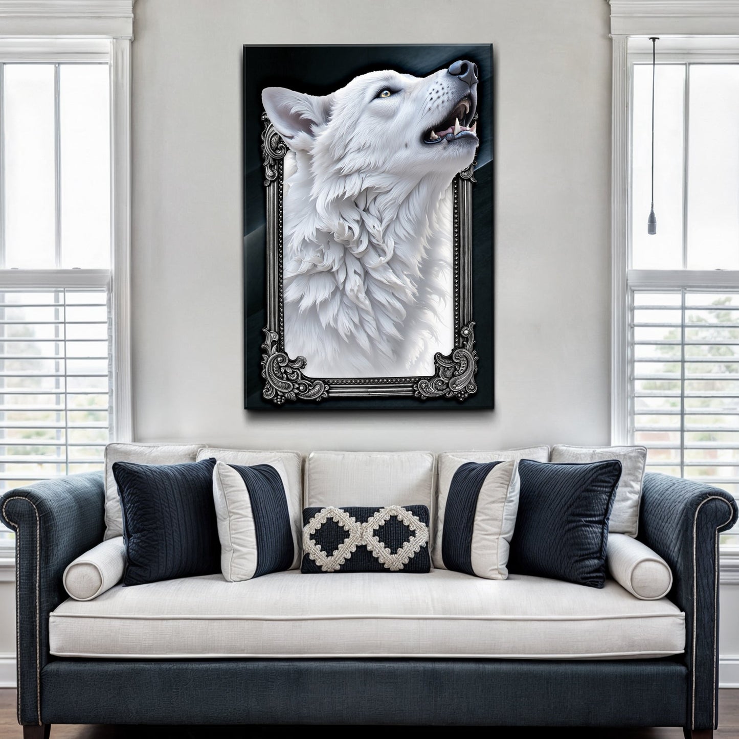 3D Wolf Wall Art Print