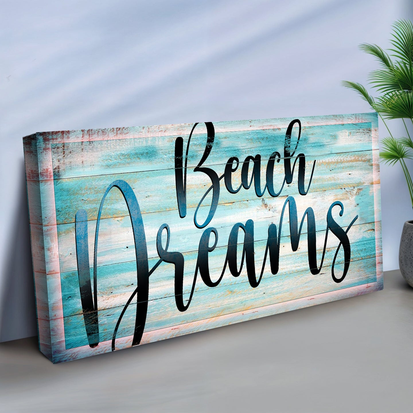 Beach Dreams Nautical Canvas Sign II