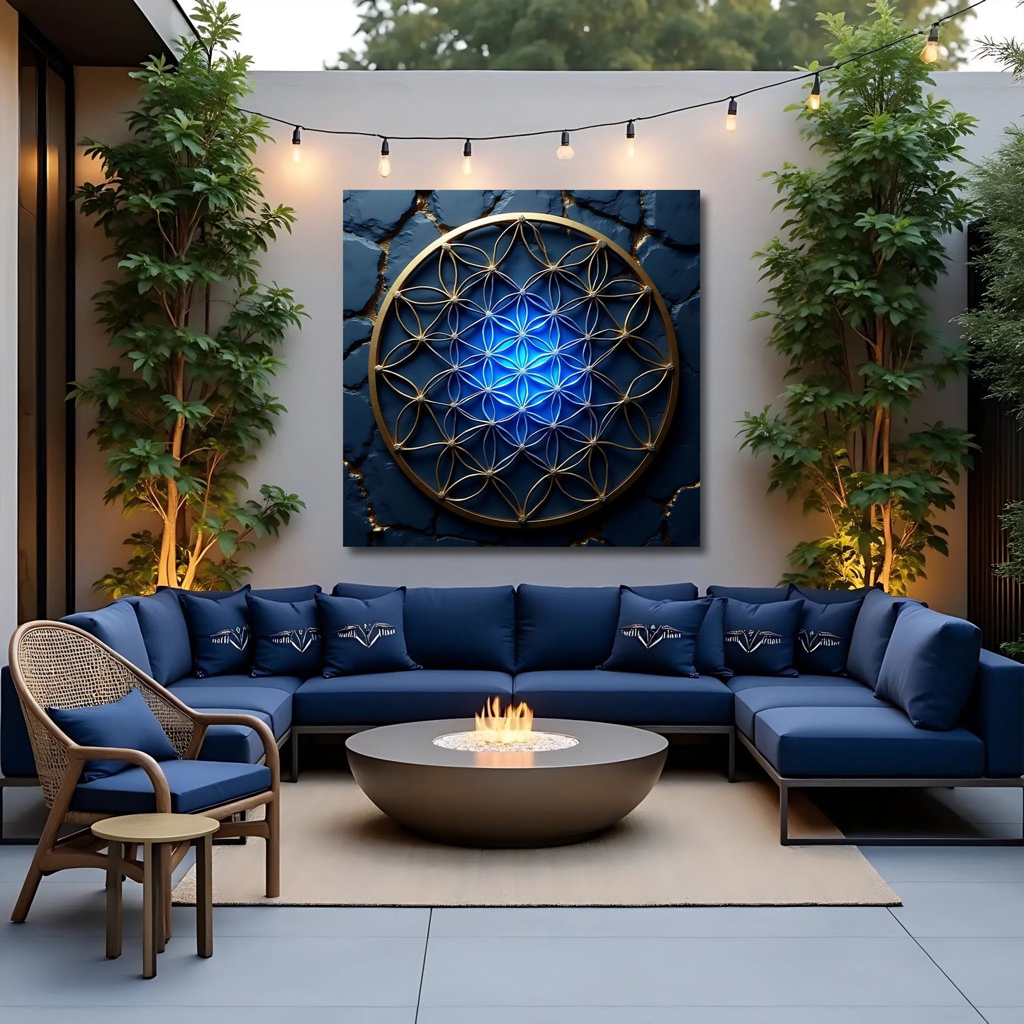 Flower of Life Canvas Wall Art - Style B