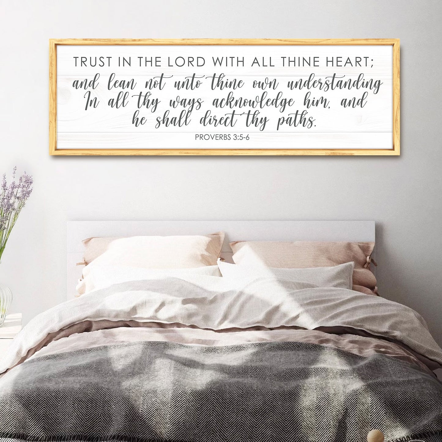 Proverbs 3:5-6 Trust in the Lord Faith Canvas Wall Art