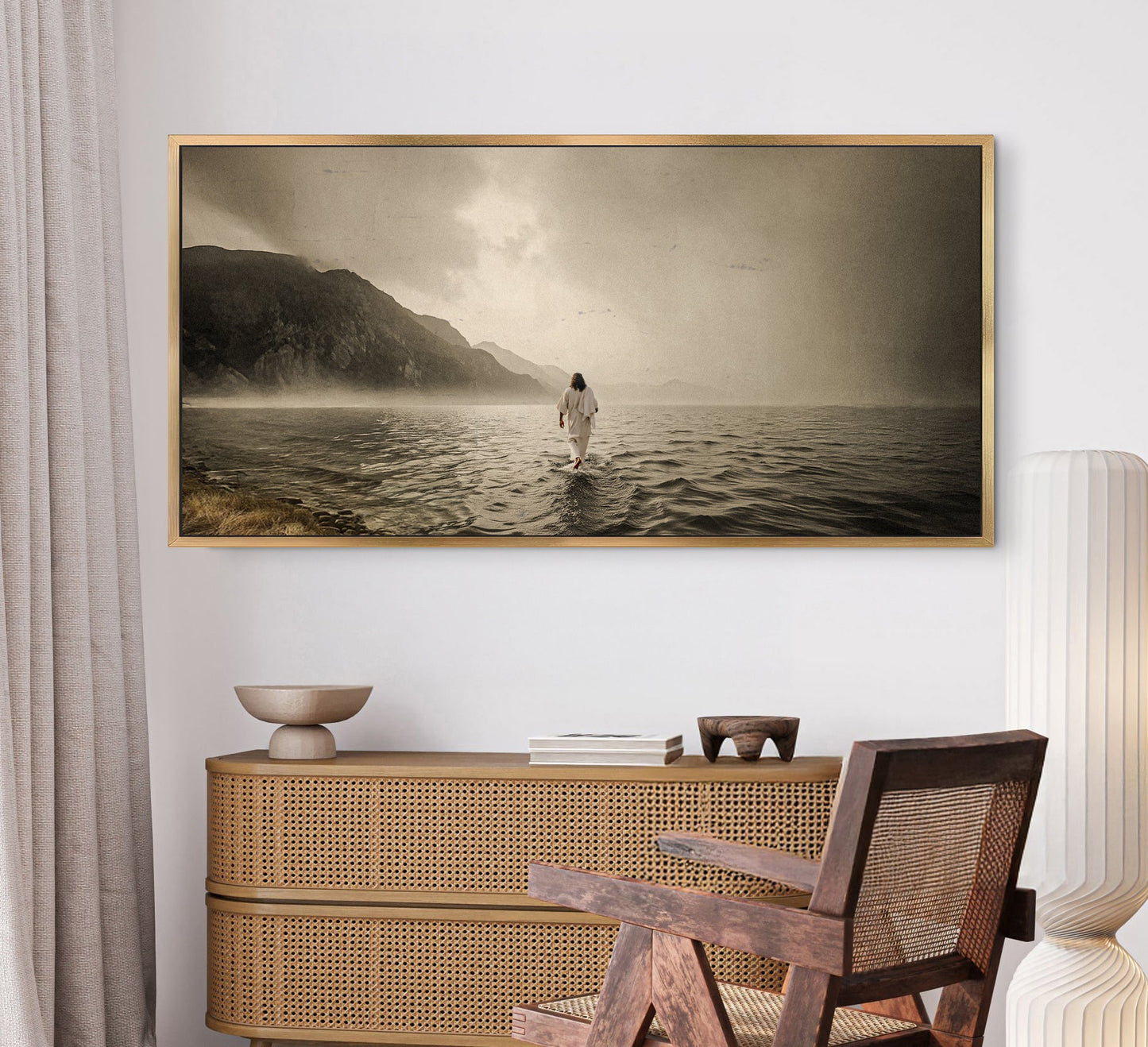 Walking On Water Faith Canvas Wall Art