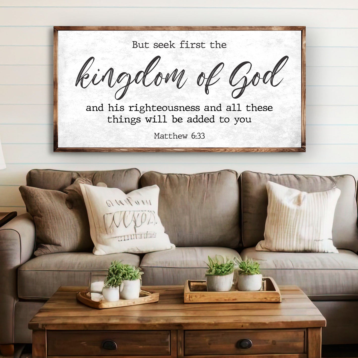 Matthew 6:33 Seek First the Kingdom of God Canvas Art