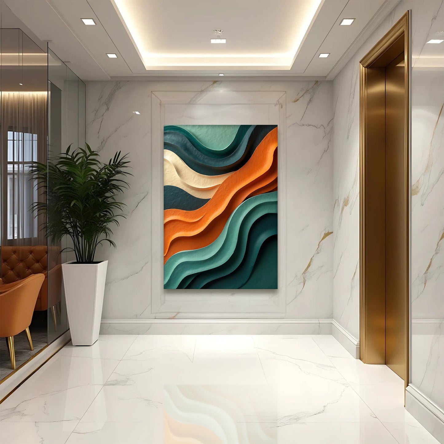 Wave Abstract Canvas Wall Art