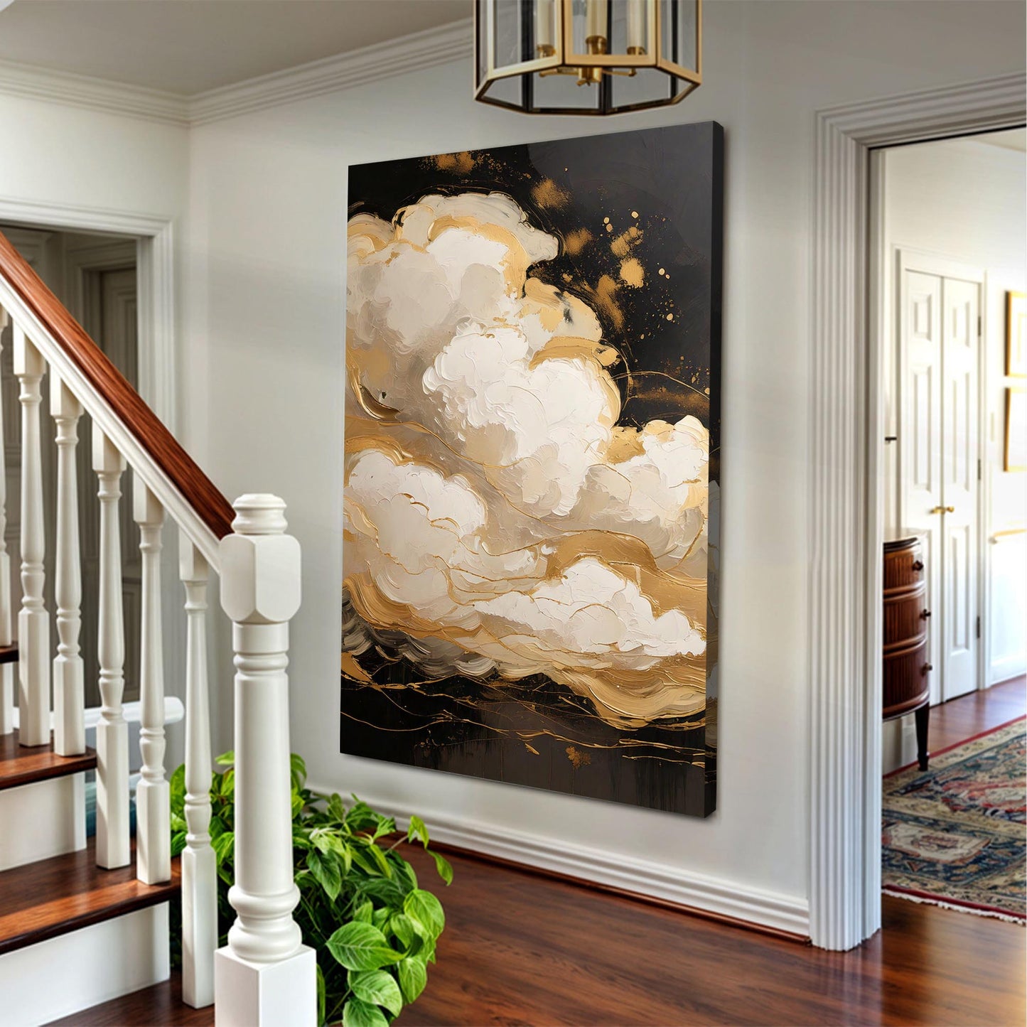 Auric Cloud Abstract Canvas Wall Art