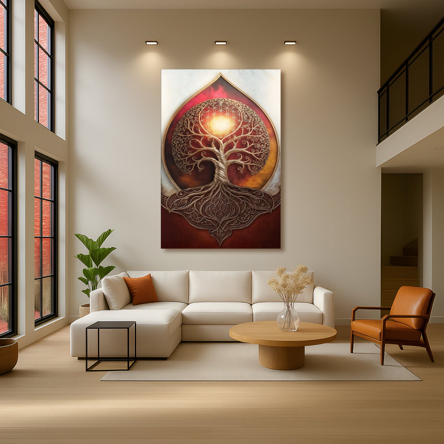 Tree of Life Sacred Geometry Abstract Canvas Wall Art