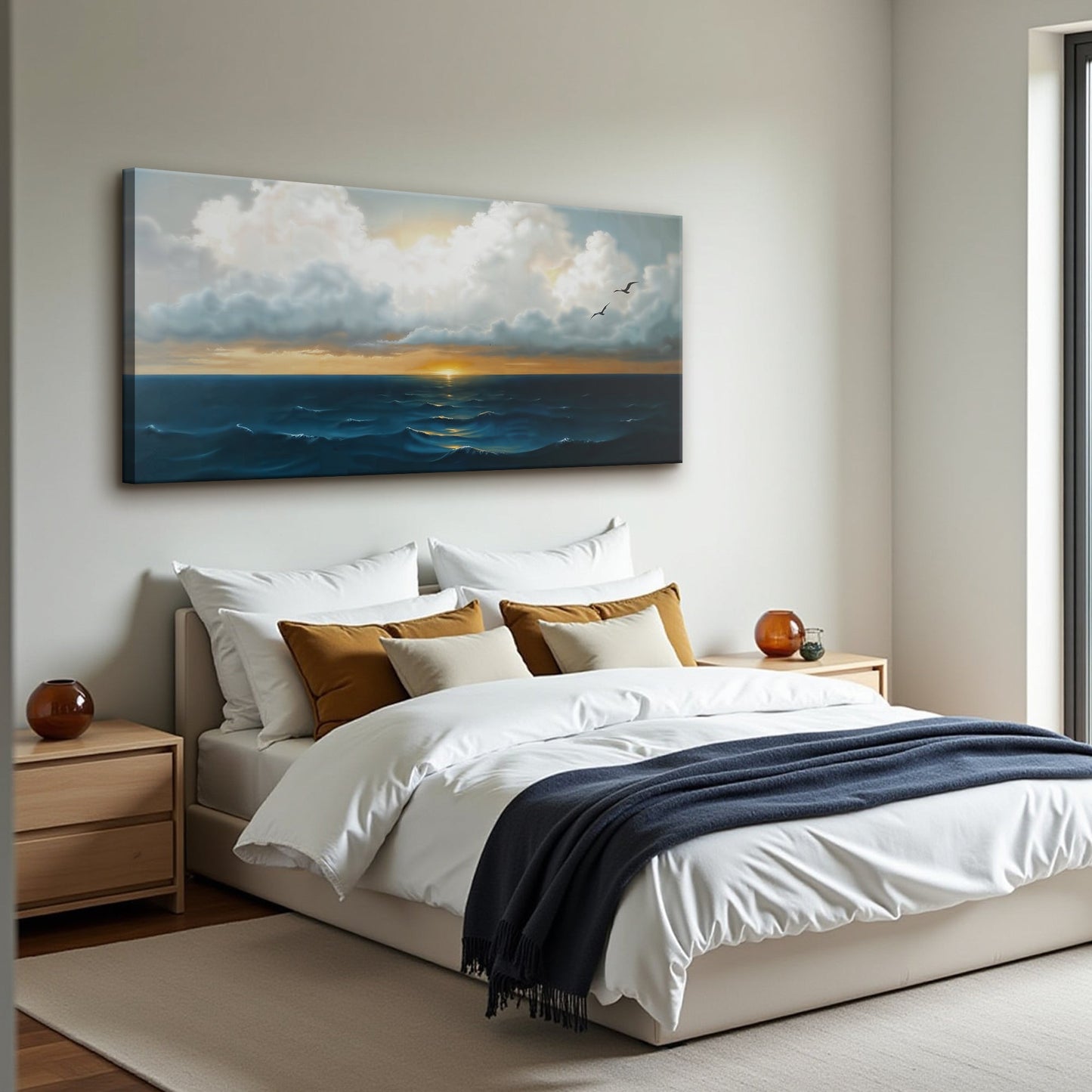 Waterscape Abstract Canvas Wall Art II