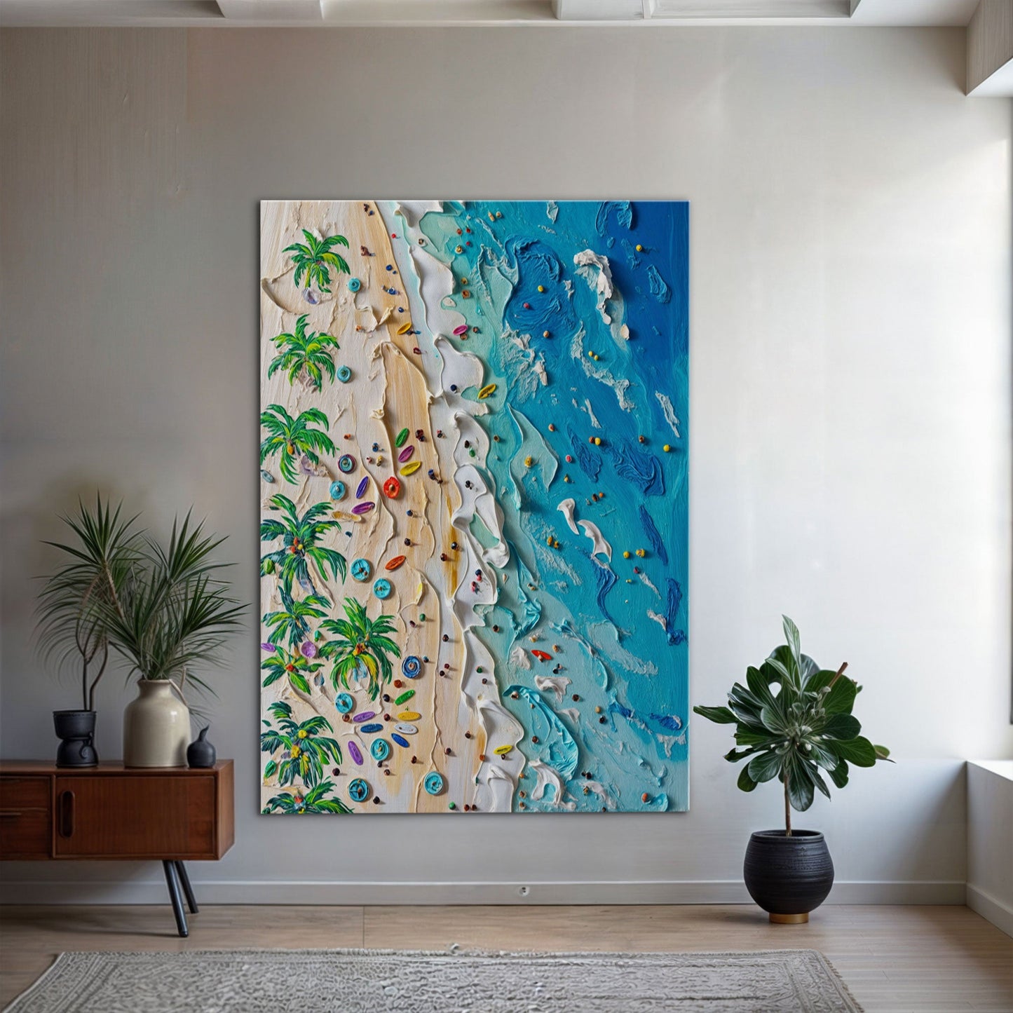 Beach Days Coastal Canvas Wall Art