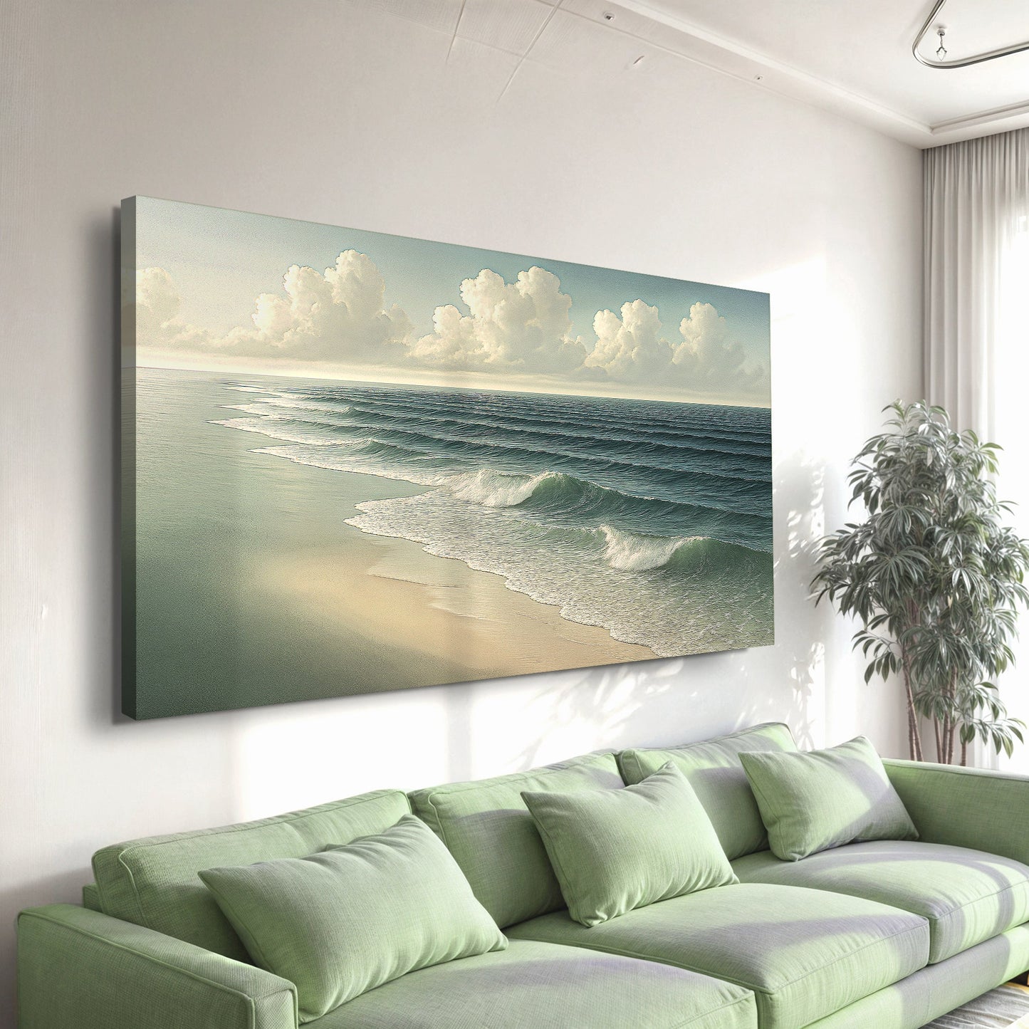 Beach Shoreline Coastal Canvas Wall Art