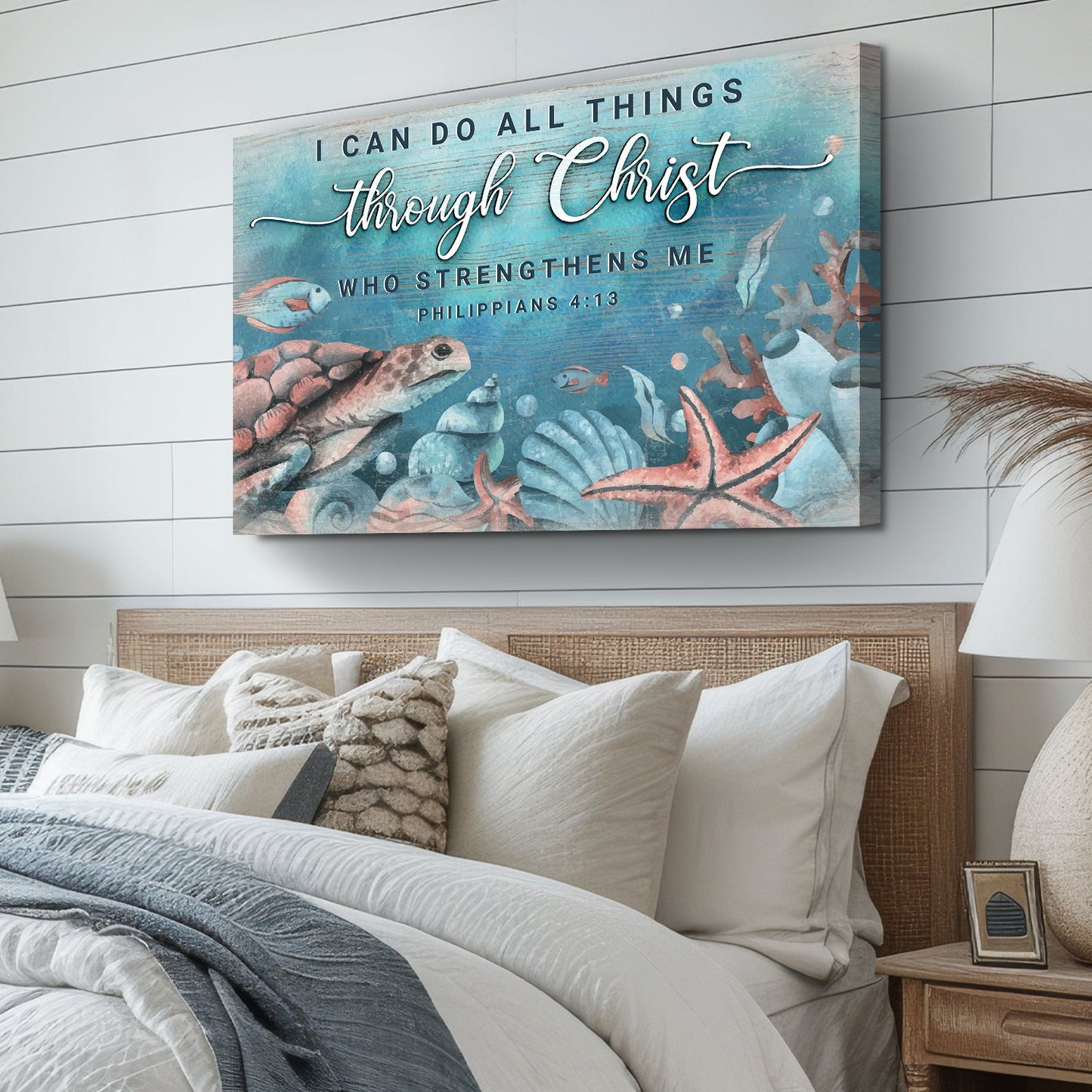 I Can Do All Things Through Christ Faith Canvas Sign
