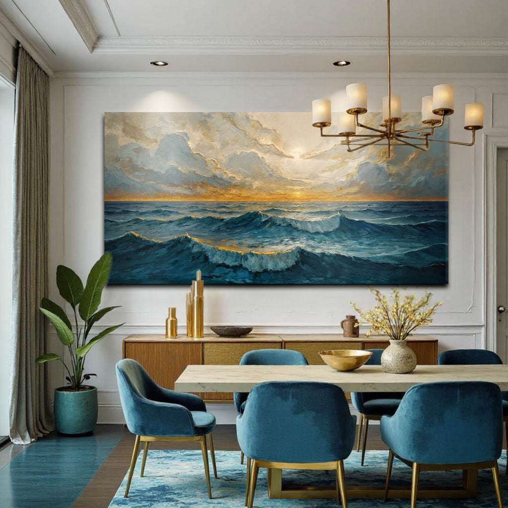 Waterscape Abstract Canvas Wall Art XI