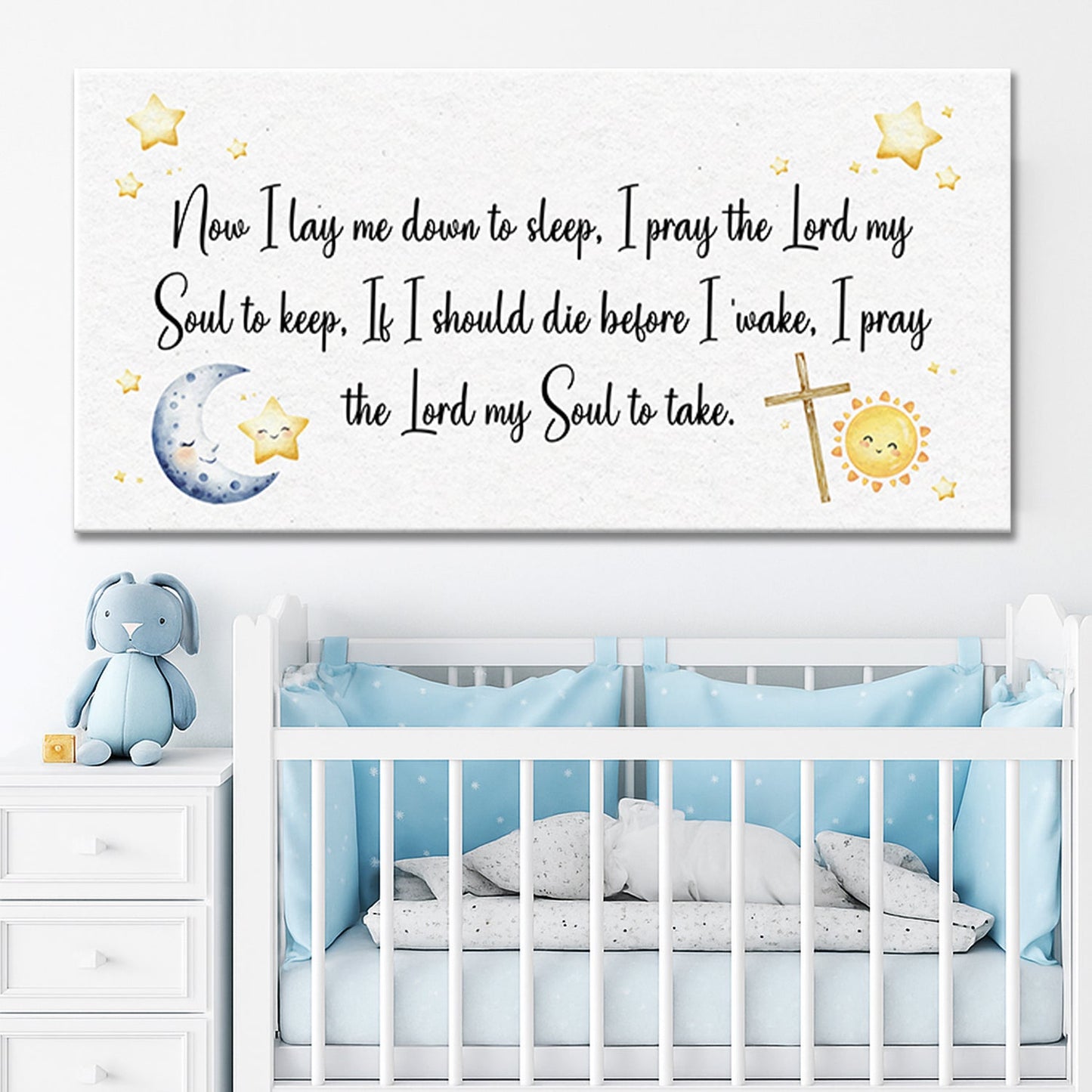 I Lay Me Down To Sleep Faith Canvas Wall Art